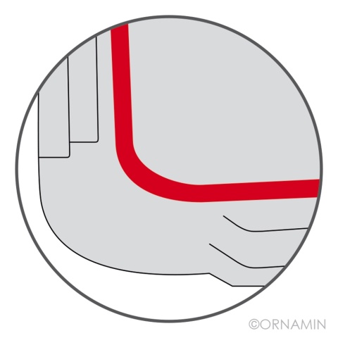 Antypoślizgowa duża deska z pomocnikiem praca jedną ręką (czerwień rubinu)