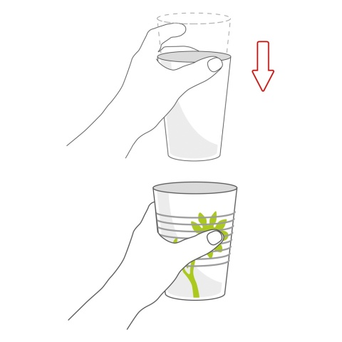 Kubek antypoślizgowy z powierzchnią na wzór kwiata + dedykowany ustnik (kryształowy szafir)