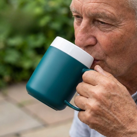 Kubek termiczny (podwójna ścianka) + dedykowany ustnik (grafitowy antracyt)