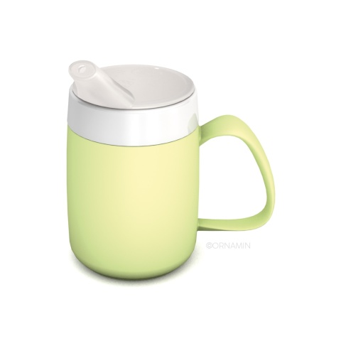 Kubek termiczny (podwójna ścianka) + dedykowany ustnik (limonkowy świetlik)