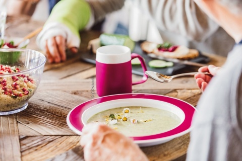 Kubek termiczny (podwójna ścianka) + dedykowany ustnik (limonkowy świetlik)