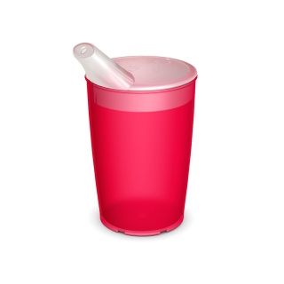 Lekki kubek z ukrytą miarką + dedykowany ustnik (rubinowy kryształ)