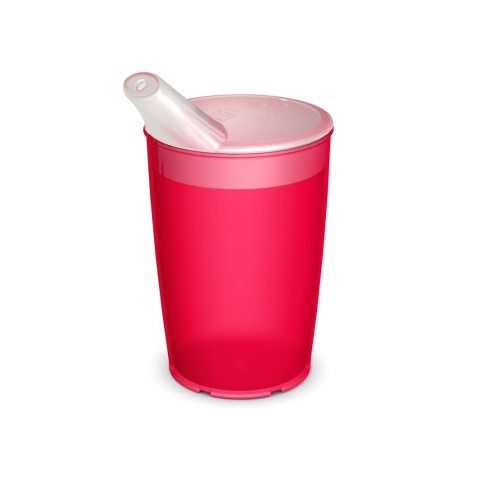 Lekki kubek z ukrytą miarką + dedykowany ustnik (rubinowy kryształ)