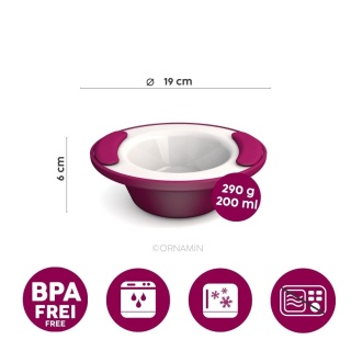 Miska utrzymujący ciepło z podwójnym dnem (błękit lazuru)