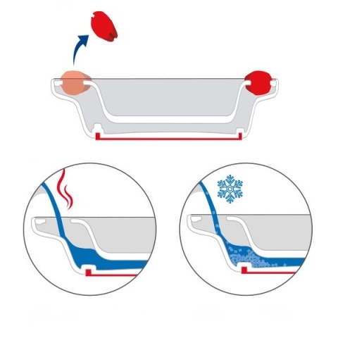 Miska utrzymujący ciepło z podwójnym dnem (grafitowy antracyt)