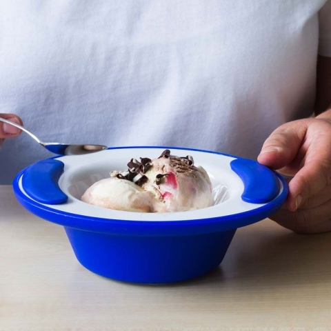 Miska utrzymujący ciepło z podwójnym dnem (głęboki szafir)