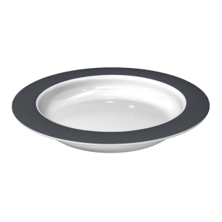 Talerz astystujący z ukośnym dnem Ø20 cm (grafitowy antracyt)