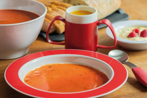 Talerz astystujący z ukośnym dnem Ø20 cm (grafitowy antracyt)