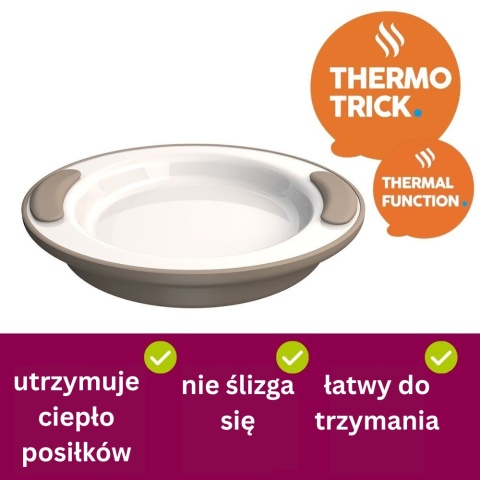 Talerz utrzymujący ciepło z podwójnym dnem (głęboki szafir)