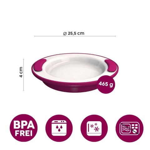 Talerz utrzymujący ciepło z podwójnym dnem (głęboki szafir)