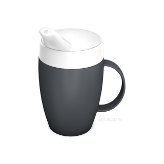 Termiczny kubek z wewnętrznym stożkiem + dedykowany ustnik (grafitowy antracyt)