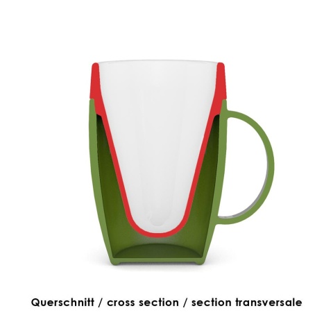 Termiczny kubek z wewnętrznym stożkiem + dedykowany ustnik (czerwień rubinu)