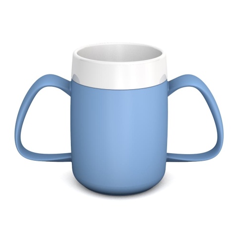 Kubek termiczny z dwoma uchwytami + dedykowany ustnik (błękit lazuru)