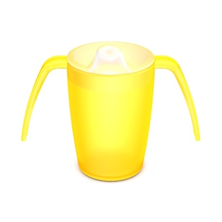 Lekki kubek asystujący z dwoma uchwytami + dedykowany ustnik (bursztynowy kryształ)