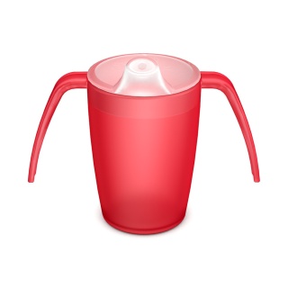 Lekki kubek asystujący z dwoma uchwytami + dedykowany ustnik (rubinowy kryształ)