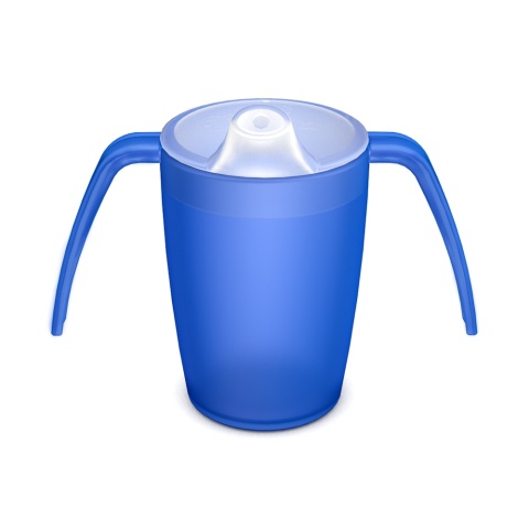 Lekki kubek asystujący z dwoma uchwytami + dedykowany ustnik (lodowy kryształ)