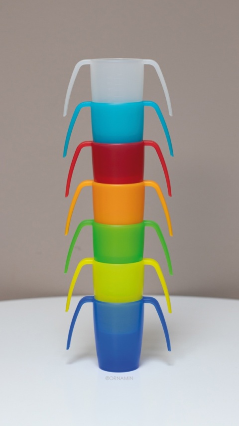 Lekki kubek asystujący z dwoma uchwytami + dedykowany ustnik (lodowy kryształ)