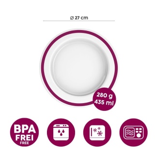 Talerz astystujący z ukośnym dnem Ø27 cm (platynowy szary)